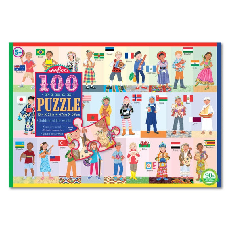 eeBoo Children of the World 100 piece Puzzle