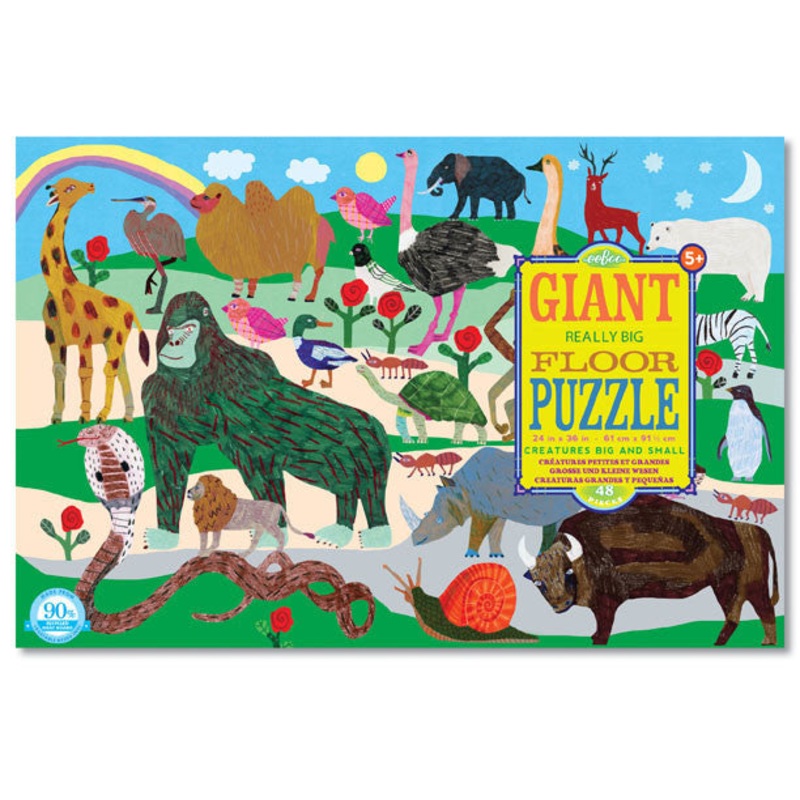 eeBoo Creatures Big and Small Giant Puzzle