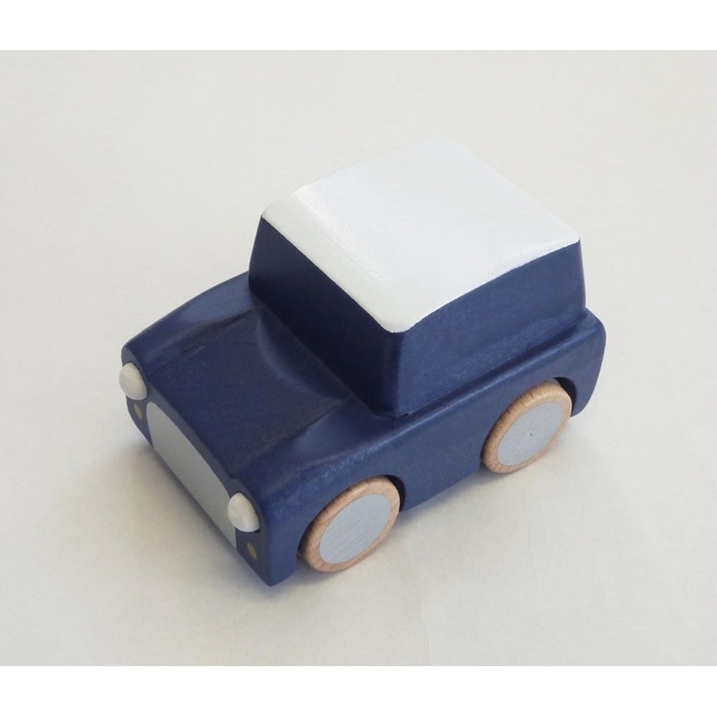 kiko+ & gg* Kuruma Classic Wooden Wind Up Car Navy