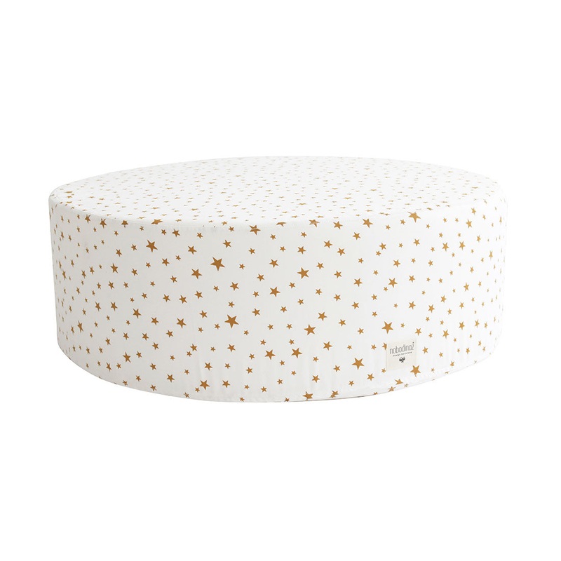 nobodinoz Large Pouffe Soho Mustard Stars
