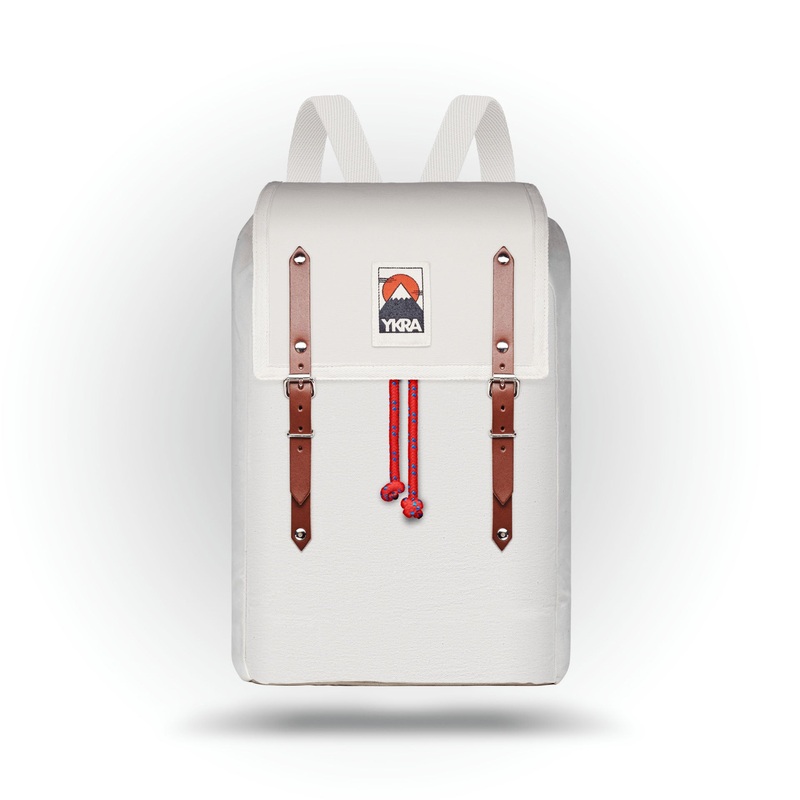YKRA Matra Mini Cotton Strap Backpack White