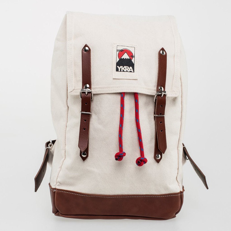 YKRA Matra Mini Leather Strap & Bottom Backpack White