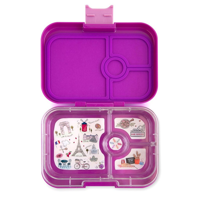 Yumbox Panino with Paris Tray Bijoux Purple 4-Compartment Lunch Box