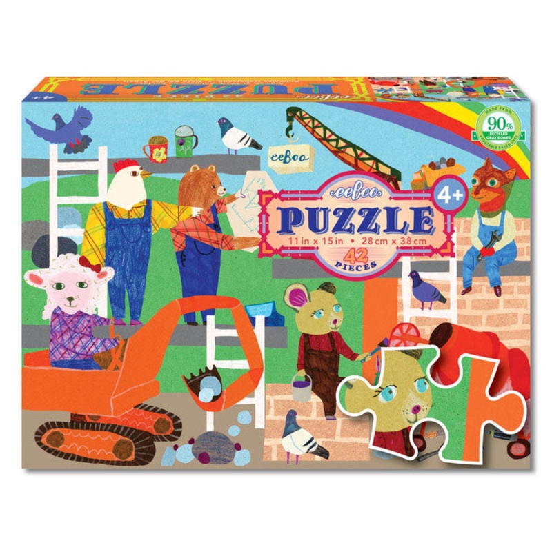 eeBoo Animals at Work 42pc Puzzle