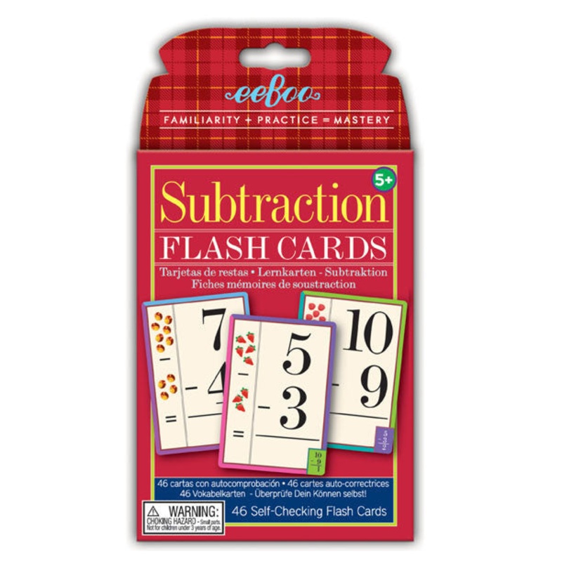 eeBoo Flash Cards Subtraction