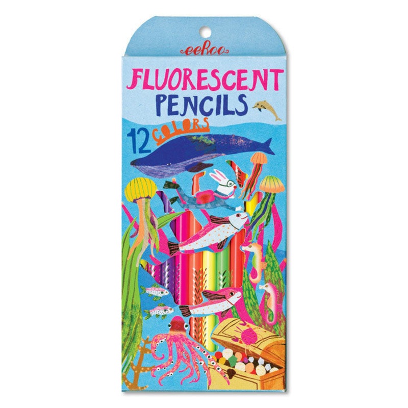 eeBoo In The Sea 12 Fluorescent Pencils