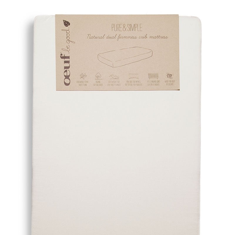 Oeuf Pure & Simple Natural Dual Firm Crib Mattress (Pre-Order; Est. Delivery in 6-10 Weeks)