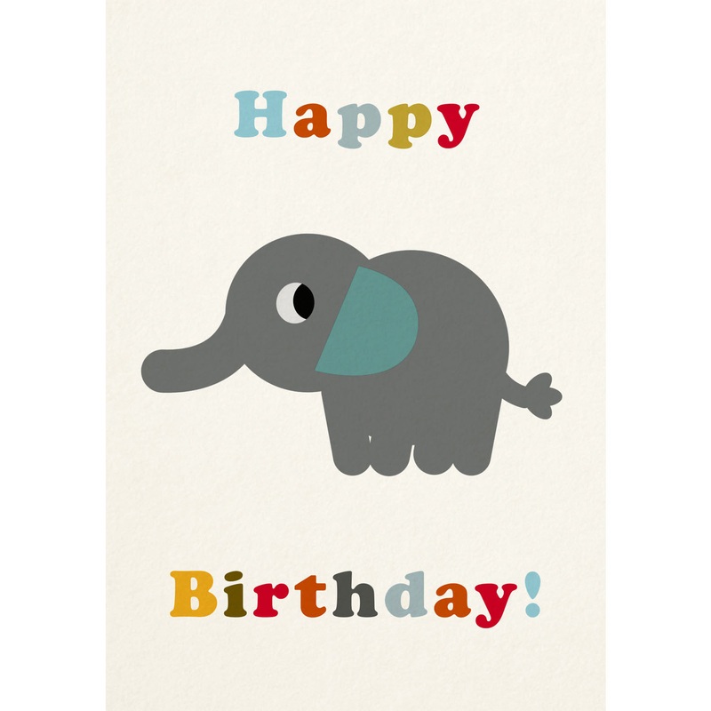 Rex Happy Birthday Elephant Card