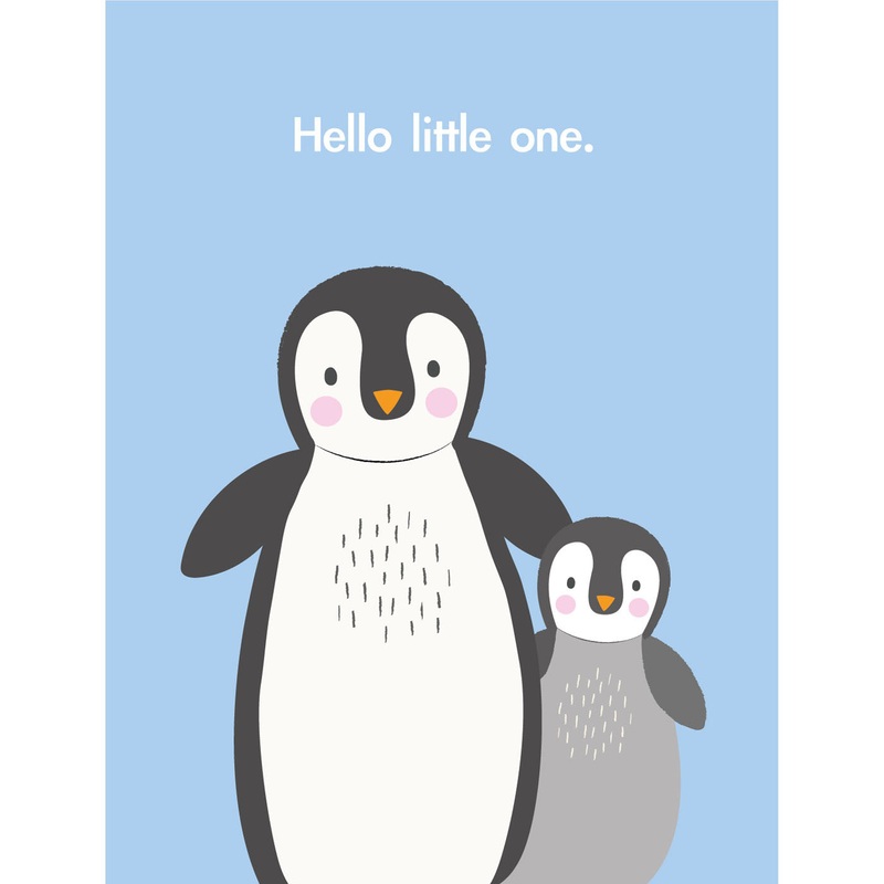 Rex Hello Little One Penguin Card