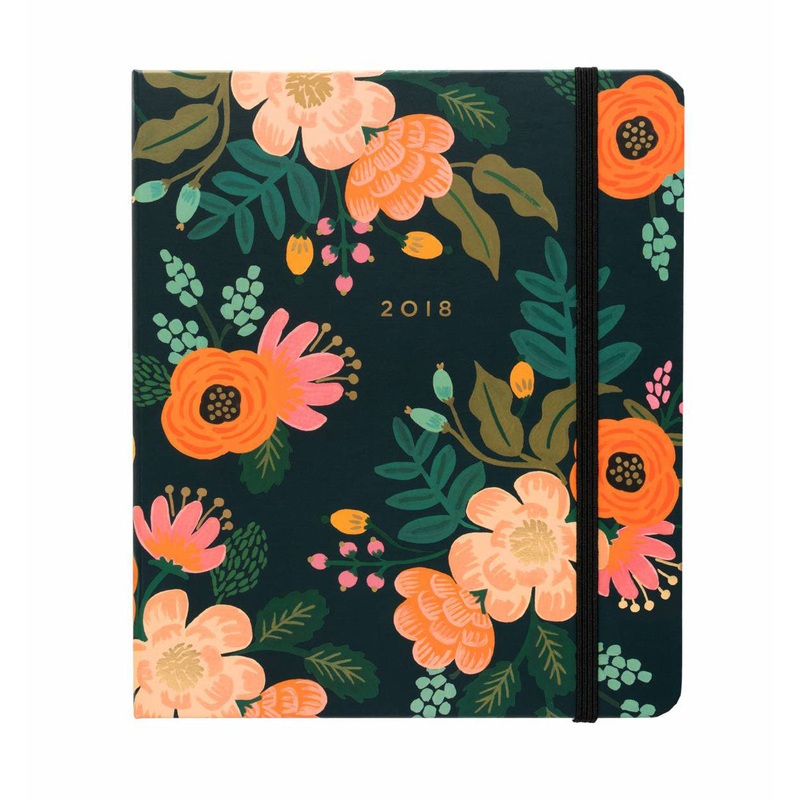Rifle Paper Co 2018 Lively Floral Covered Spiral Planner