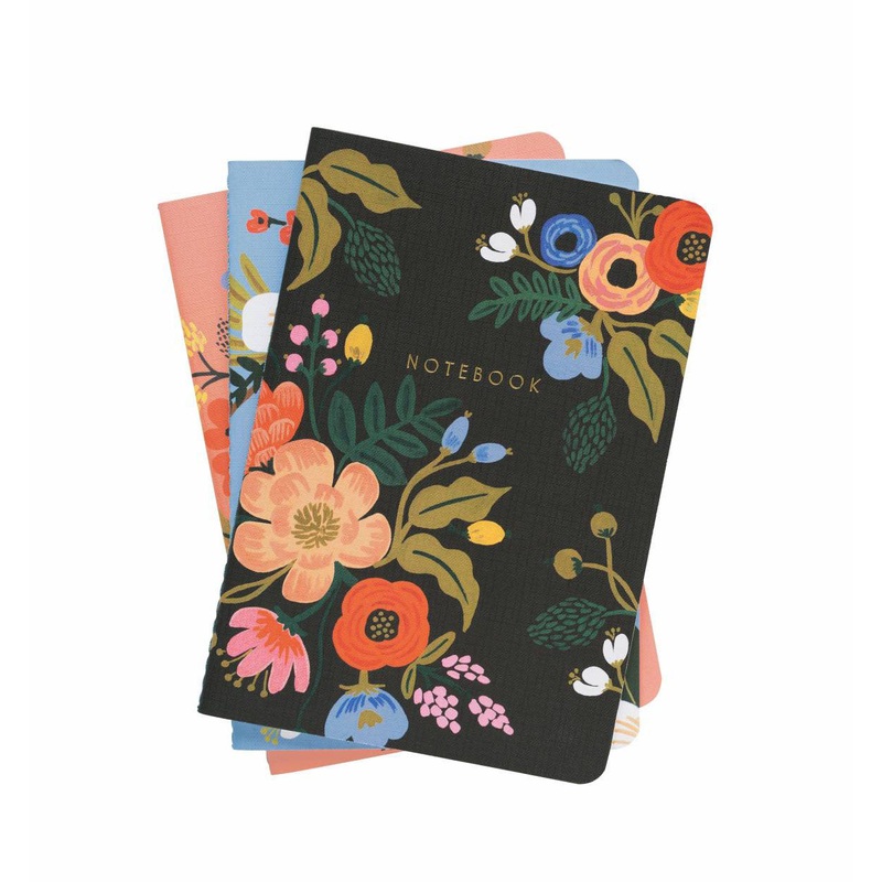 Rifle Paper Co Assorted Set of 3 Lively Floral Notebooks