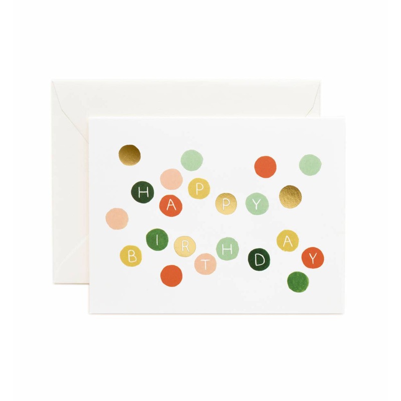 Rifle Paper Co Birthday Dots with Gold Foil Card