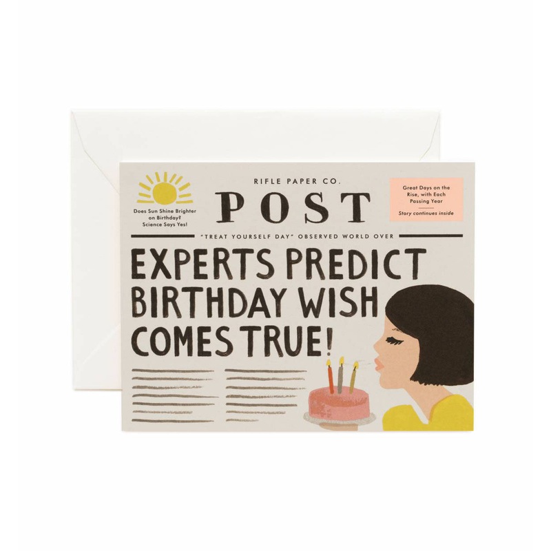 Rifle Paper Co Breaking News Birthday Card