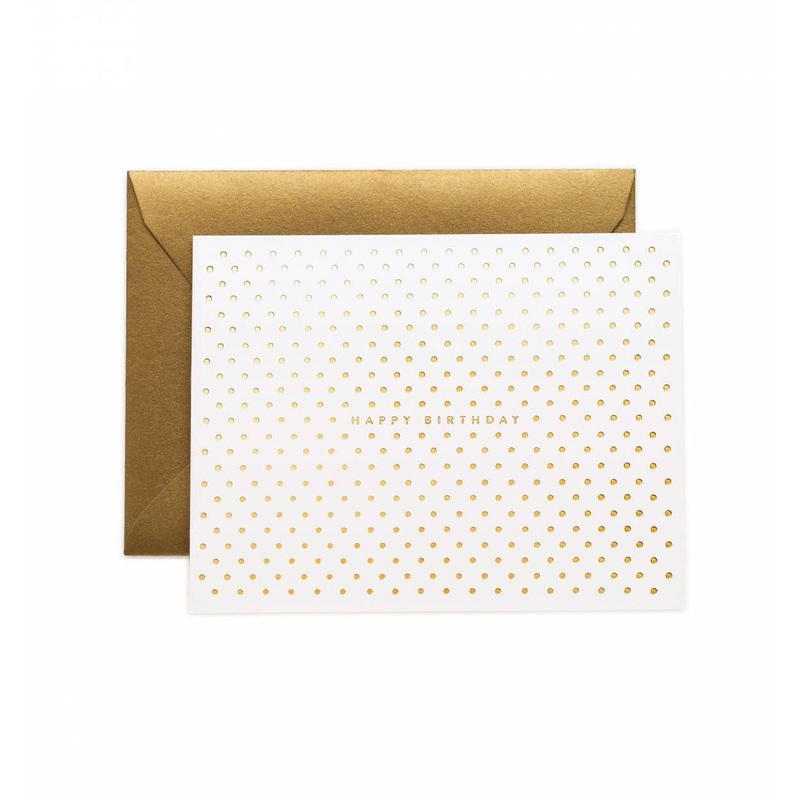 Rifle Paper Co Gold Dots Birthday Card