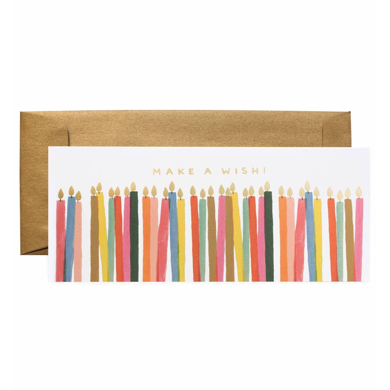 Rifle Paper Co Make a Wish Candles No. 10 Card