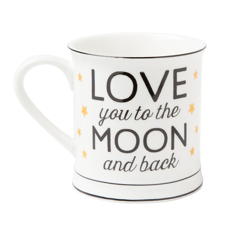 RJB Stone Love You To The Moon and Back Golden Stars Mug