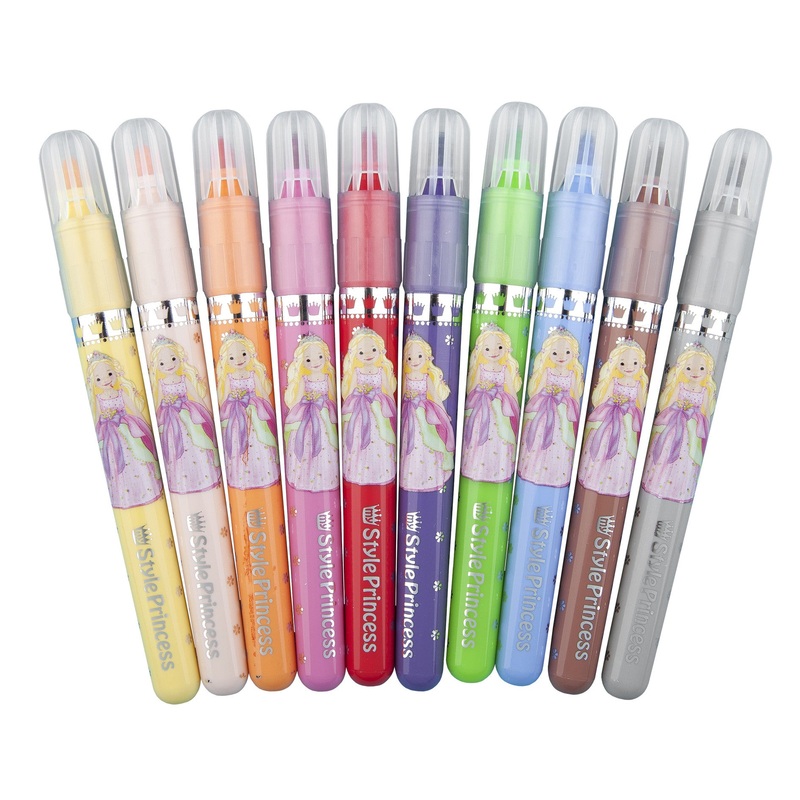 Depesche Princess Felt Tip Pens 10 Colors