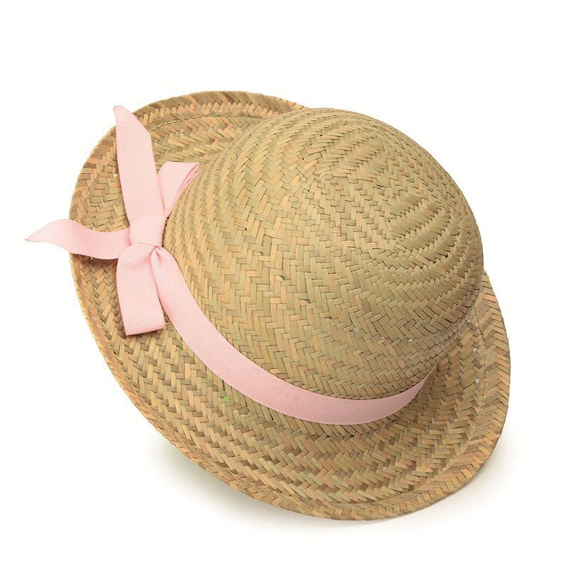 Egmont Straw Hat Pink Ribbon