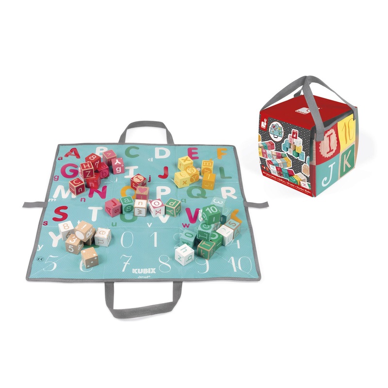 Janod Kubix 40 Letter + Number Blocks