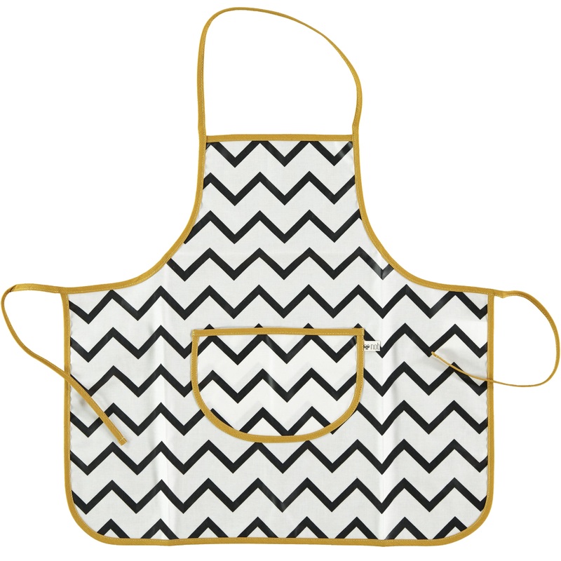 nobodinoz Apron Sicilia Zigzag Black