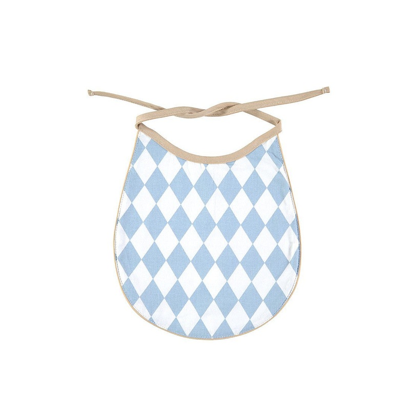 nobodinoz Bib Cotton Blue Diamonds
