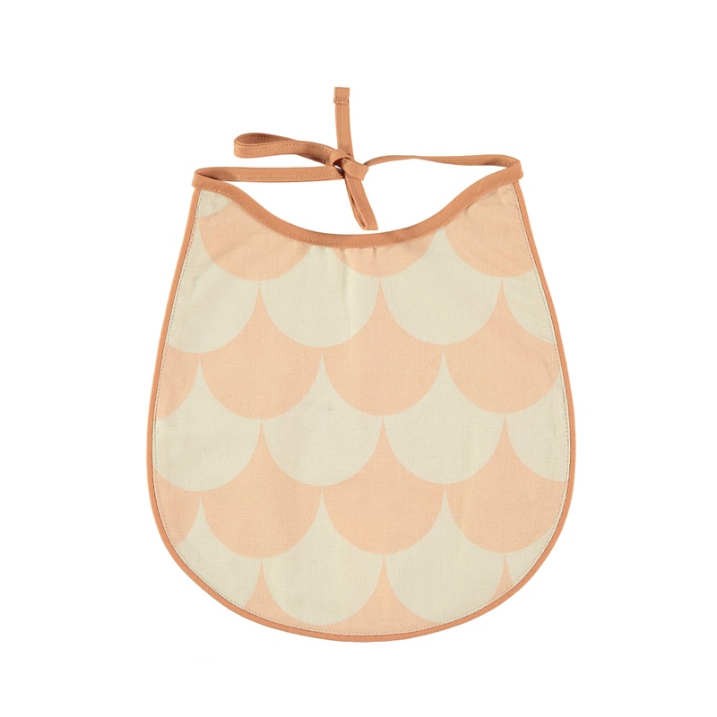 nobodinoz Bib Cotton Pink Scales