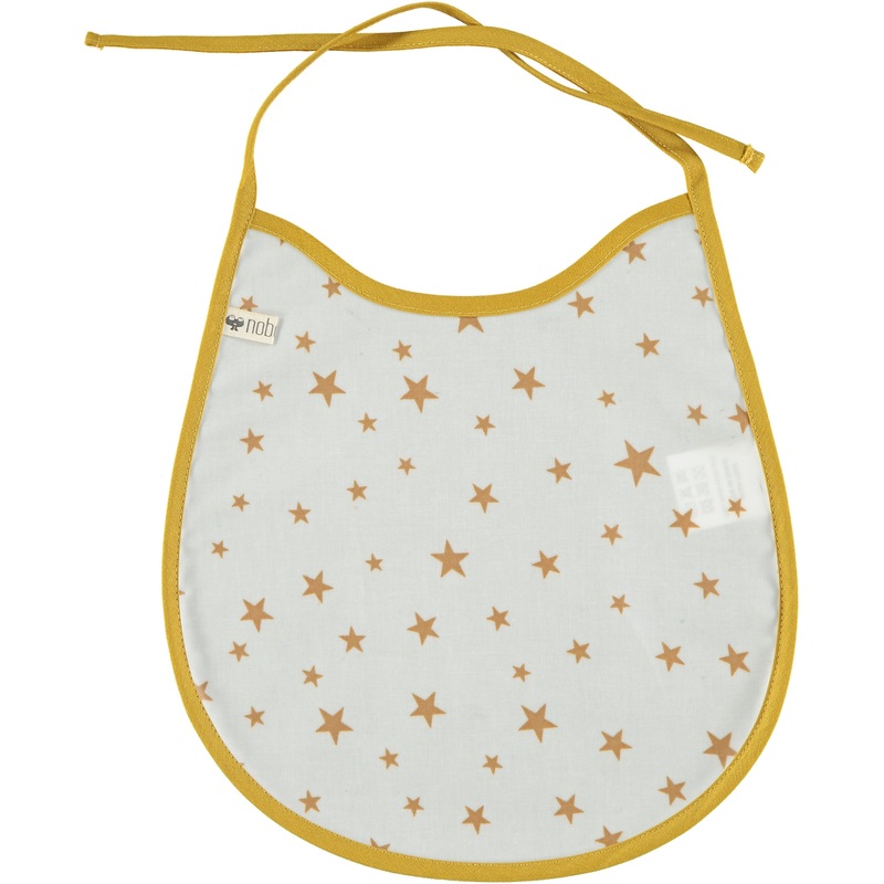 nobodinoz Bib Oil Cloth Mustard Stars
