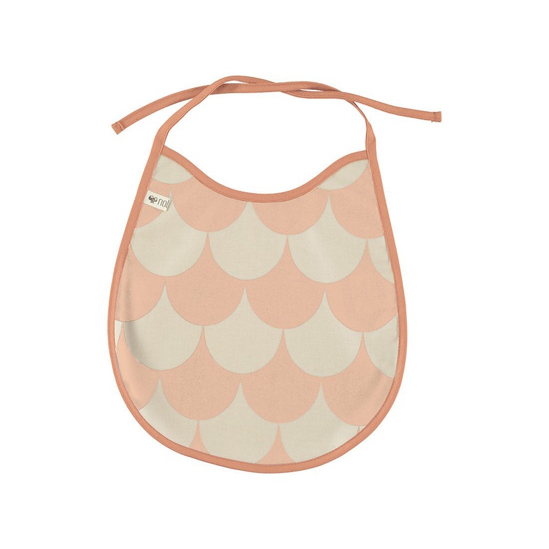 nobodinoz Bib Oil Cloth Pink Scales