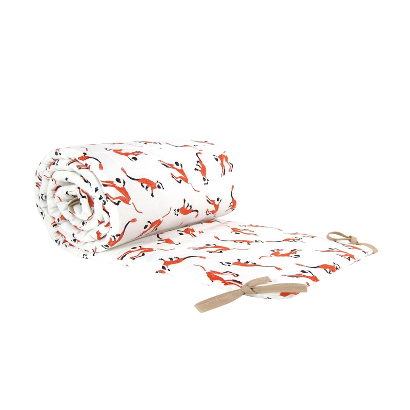 nobodinoz Cot Bumper Terracota Monkeys