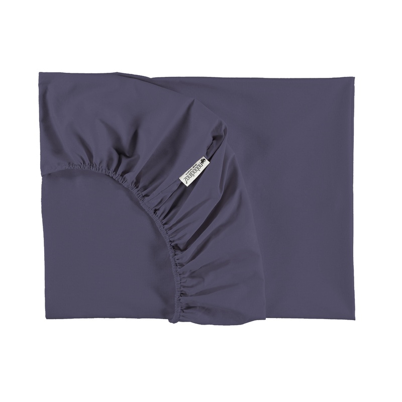 nobodinoz Fitted Sheet Single Aegean Blue