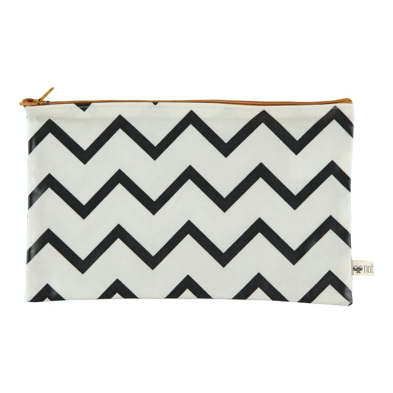 nobodinoz Pencil Case Roma Zigzag Black