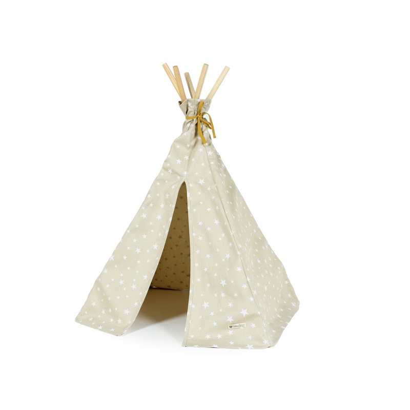 nobodinoz Teepee Sand White Stars