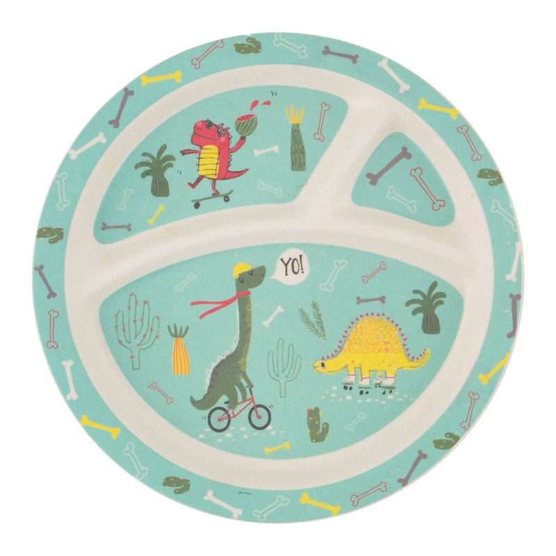 RJB Stone Dino Skate Park Kid's Plate