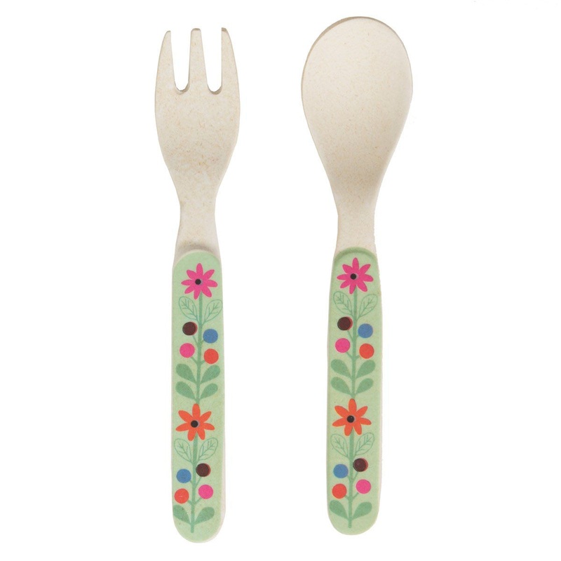 RJB Stone Woodland Friends Kid's Fork & Spoon Set