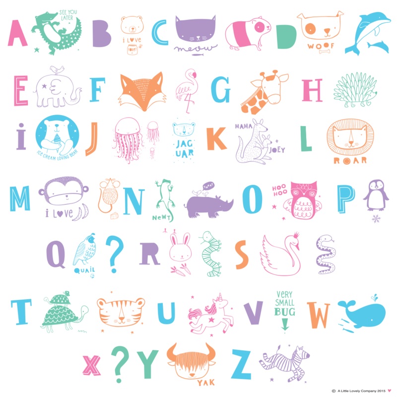 A Little Lovely Company Lightbox Letter Set Pastel