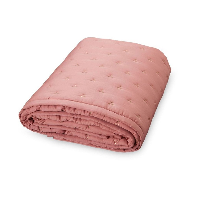 Cam Cam Copenhagen Baby Quilt Dark Blush Gold Dot
