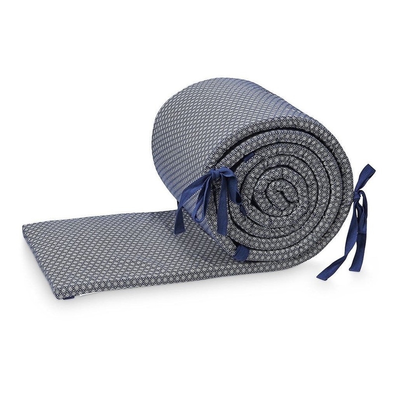 Cam Cam Copenhagen Cot Bumper Sashiko Blue