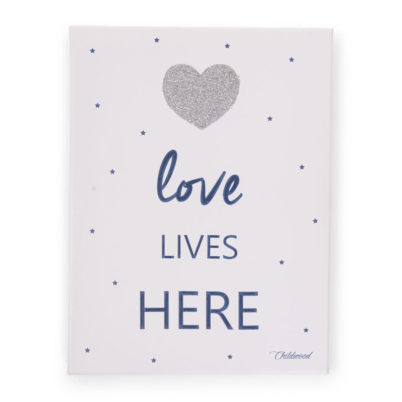 Childhome Oil Painting Heart Navy 30x40