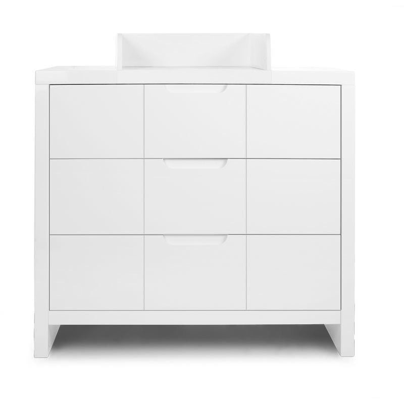Childhome Quadro White Chest 3 Drawers + Changing Unit