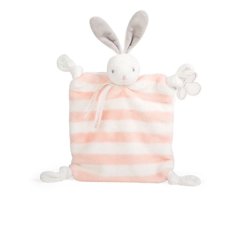Kaloo Bebe Pastel Peach and Cream Rabbit Doudou
