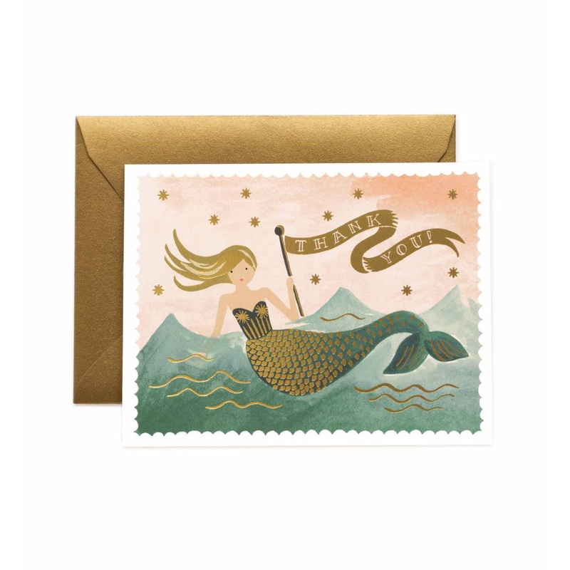 Rifle Paper Co Mermaid Thank You Card