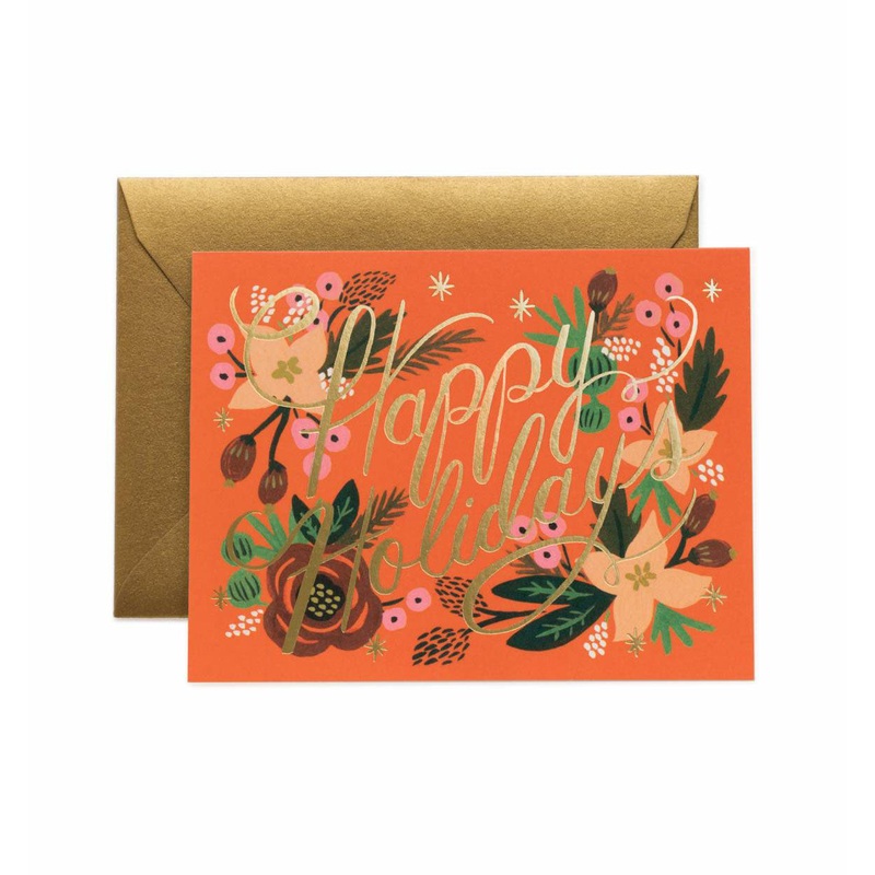 Rifle Paper Co Poinsettia Holiday Card