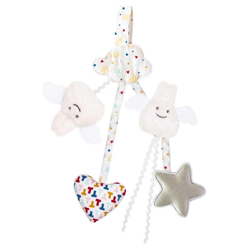 Trousselier Pacifier Holder Rattle Stars