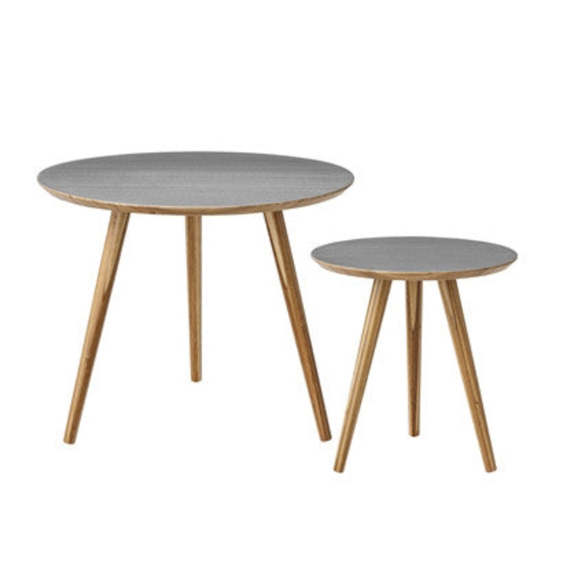 Bloomingville Cortado Coffee Table Grey Wood Set of 2