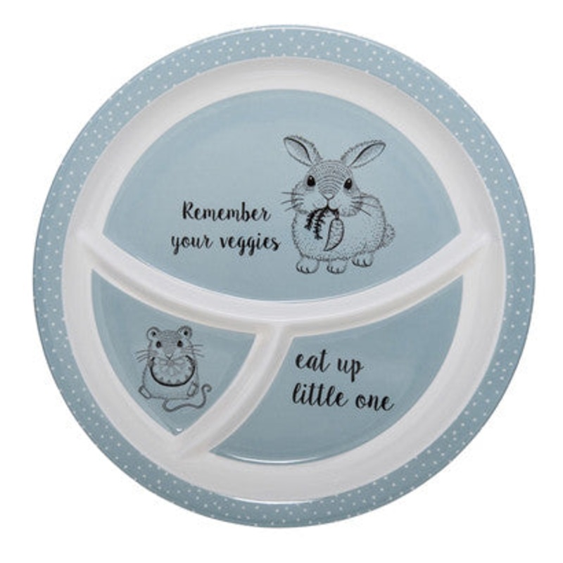 Bloomingville Toby Plate Blue Melamine