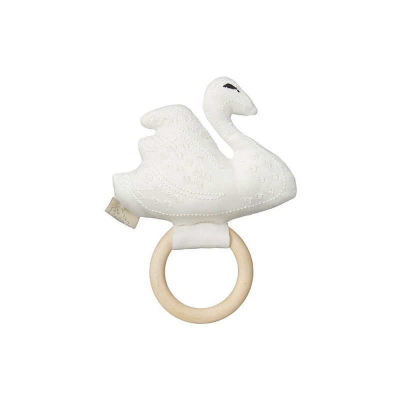 Cam Cam Copenhagen Rattle Swan Offwhite