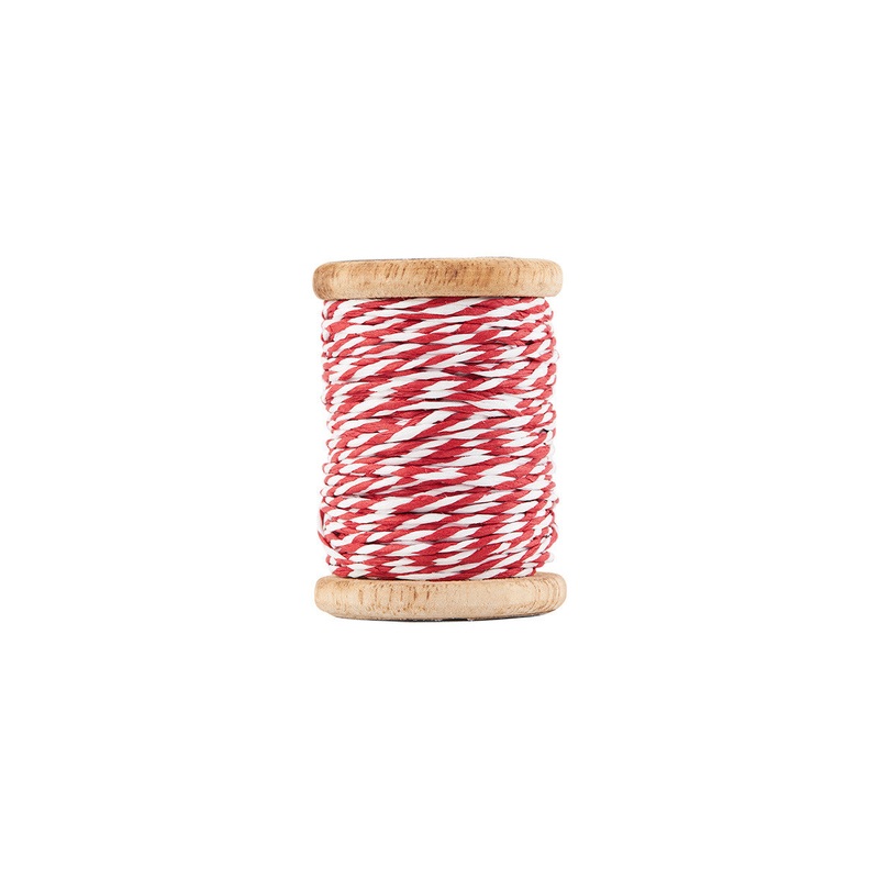 House Doctor Ribbon Twisted White/Red