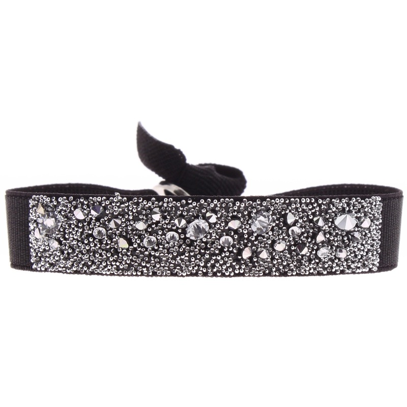 Les interchangeables Cristal Medley Black Bracelet