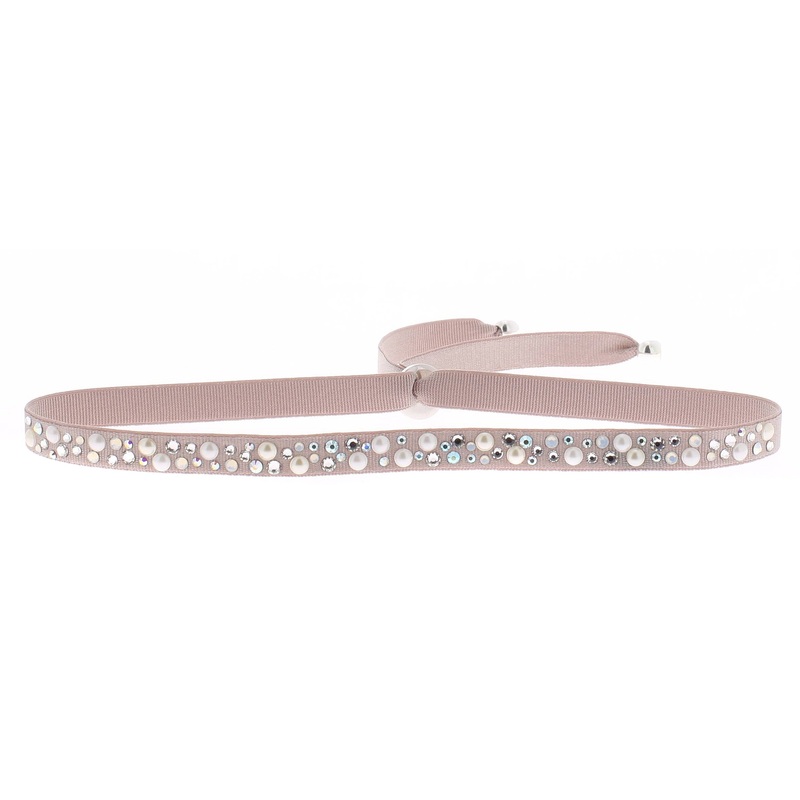 Les interchangeables Perle Beige Rose 1 Choker