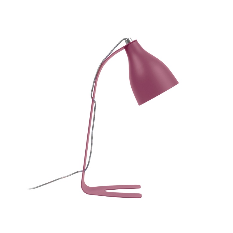 Present Time Table Lamp Barefoot Metal Marsala Pink